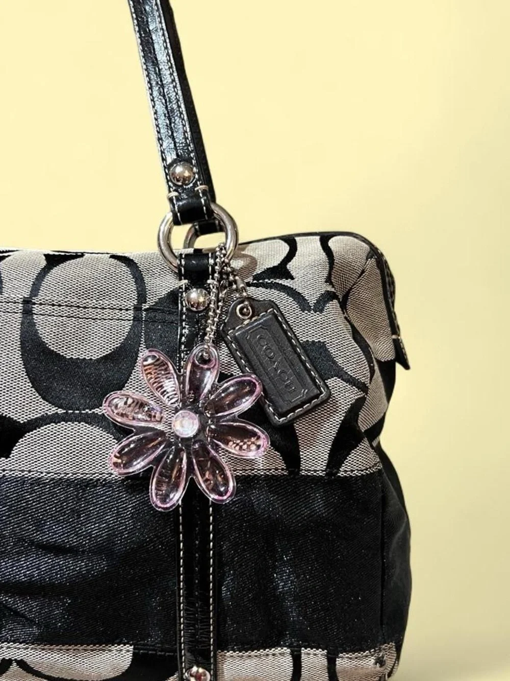Coach Signature Stripe Satchel